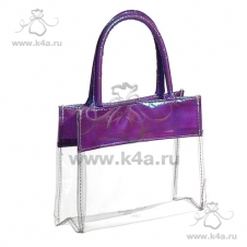 К1480 Упаковка ПВХ(h11,5*15*5) фиолетовая перлам. сумочка прям-ая гориз. *250/10 1701480
